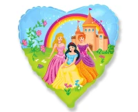 18" FX Foil Balloon - Princesses and Castle, packed EOL